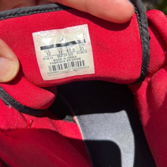 Nike Air Jordan 1 Mid Bred (2013) Sneakers 554724 005 Red Black Size 13 - Picture 5 of 6